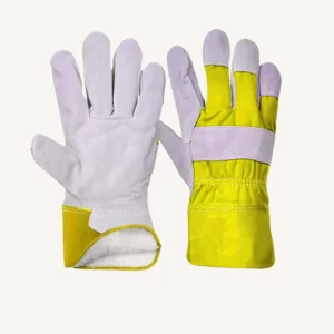Yellow coloured Best Waterproof Winter Working Gloves