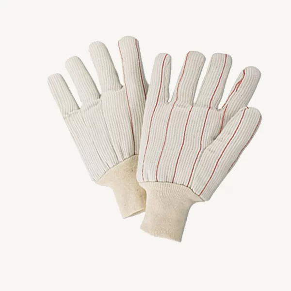 White And Red Clute Cut Heat Protection Gloves