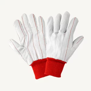White And Red Clute Cut Heat Protection Gloves
