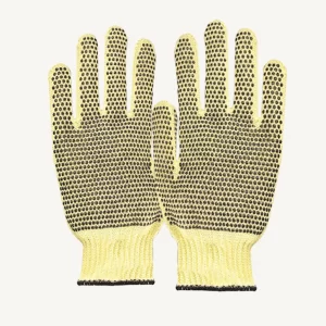 yellow coloured Cut Resistant Kevlar Knit Cotton Work Gloves