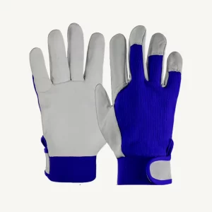 blue Assembling Gloves with velcro