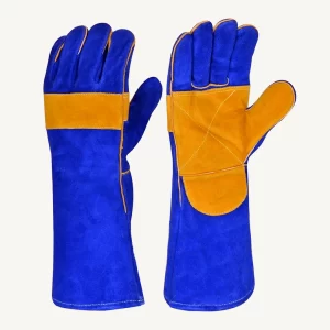best heavy-duty blue coloured welding gloves