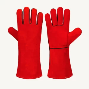 Cowhide Split Leather Welding Gloves With Piping