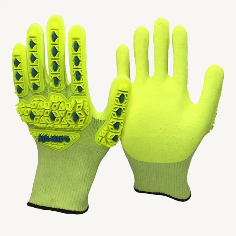 Hilton Glove Safety Impact Resistant & Cut Resistant Gloves Yellow