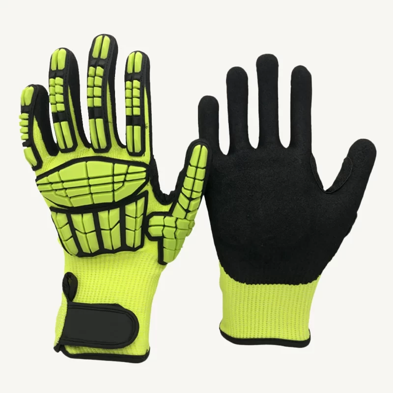 Hilton Glove Safety Impact Resistant & Cut Resistant Gloves Grey/Black