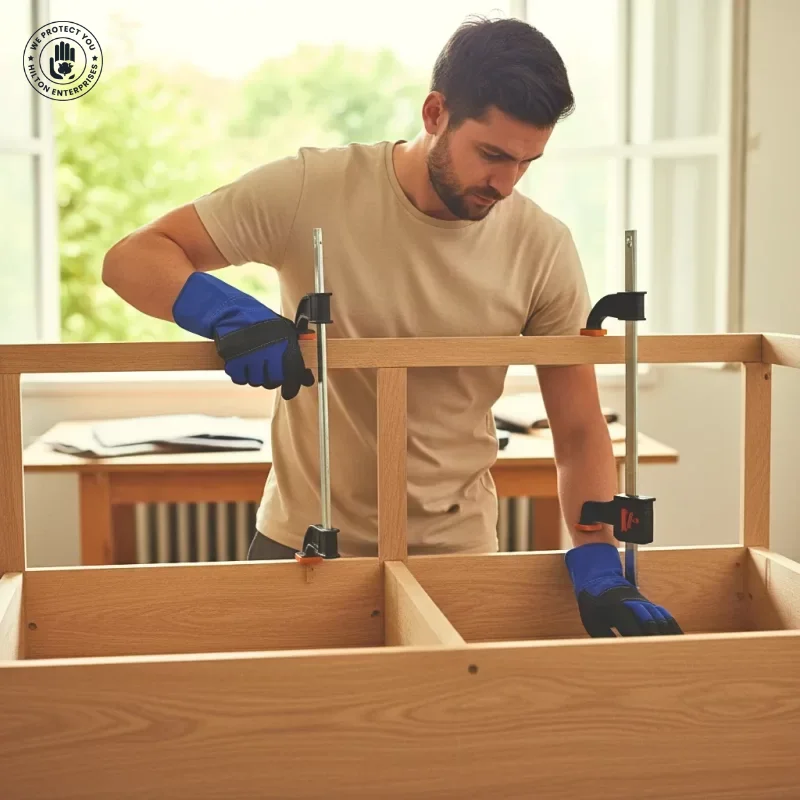 Furniture Hide Grain Leather (Blue & Black)