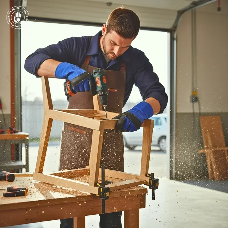 Furniture Hide Grain Leather (Blue & Black)