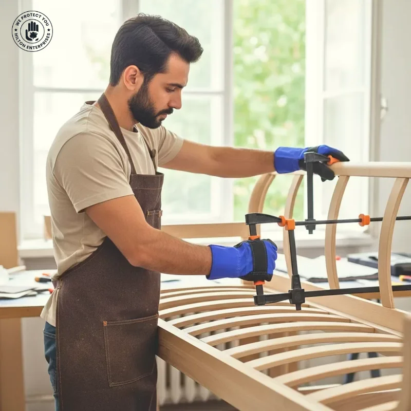 Furniture Hide Grain Leather (Blue & Black)