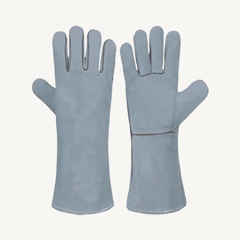 Cowhide Split Leather Welding Gloves With Piping