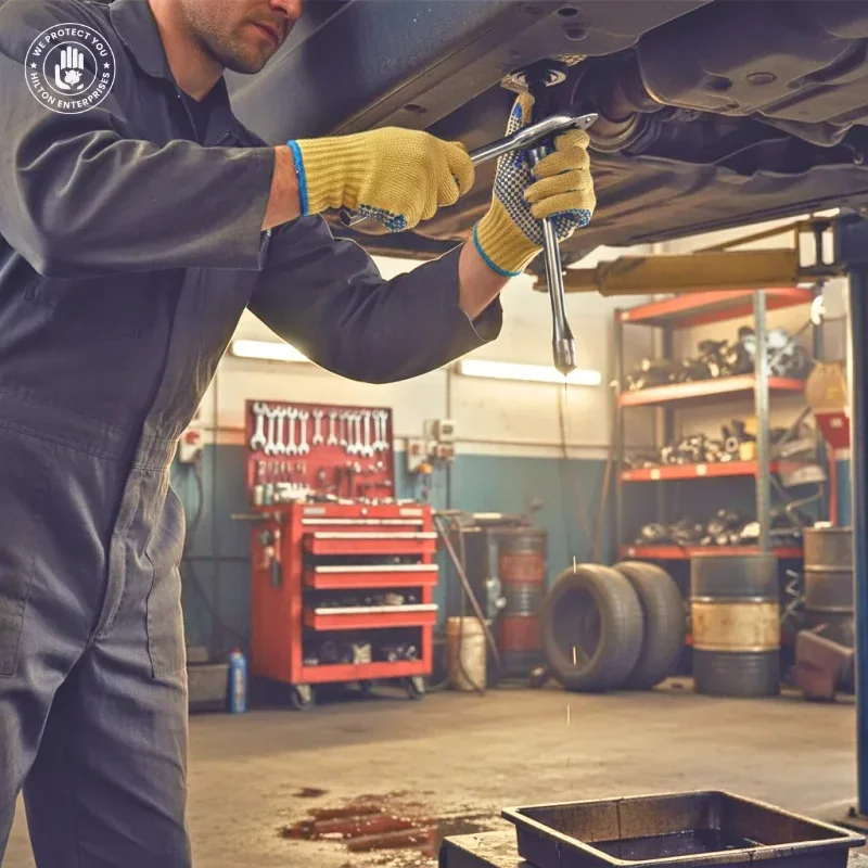 PVC Dotted Gloves (Blue Dots)