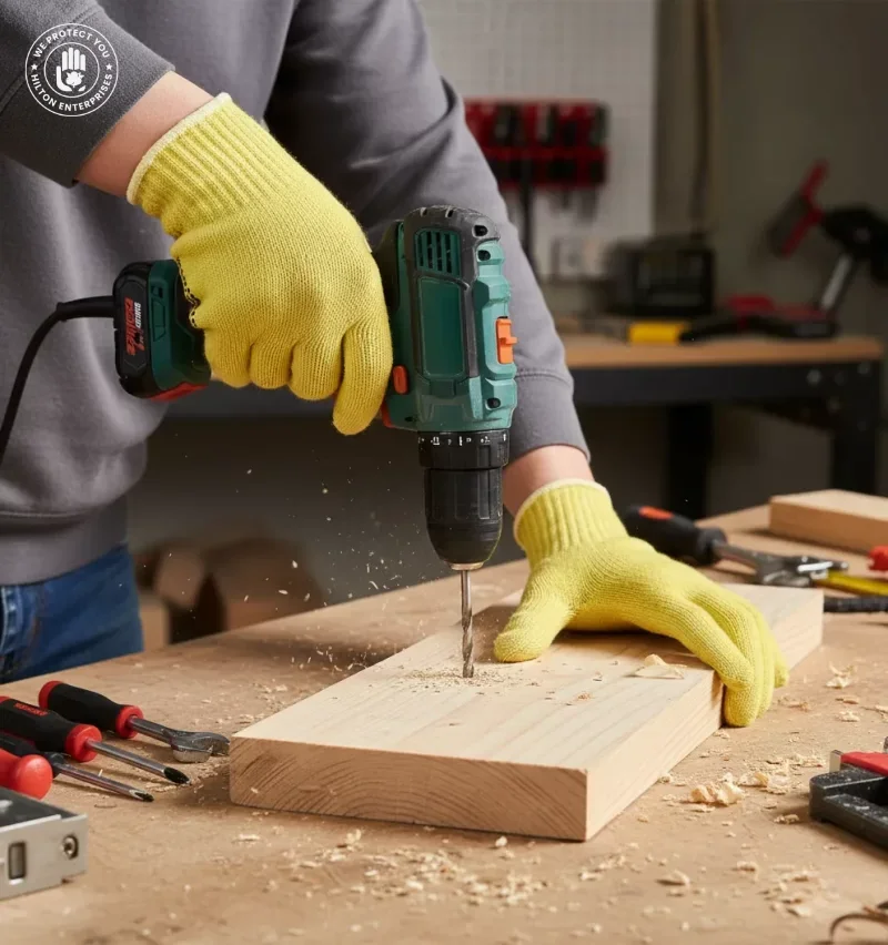 Seamless Knitted Gloves (Yellow)