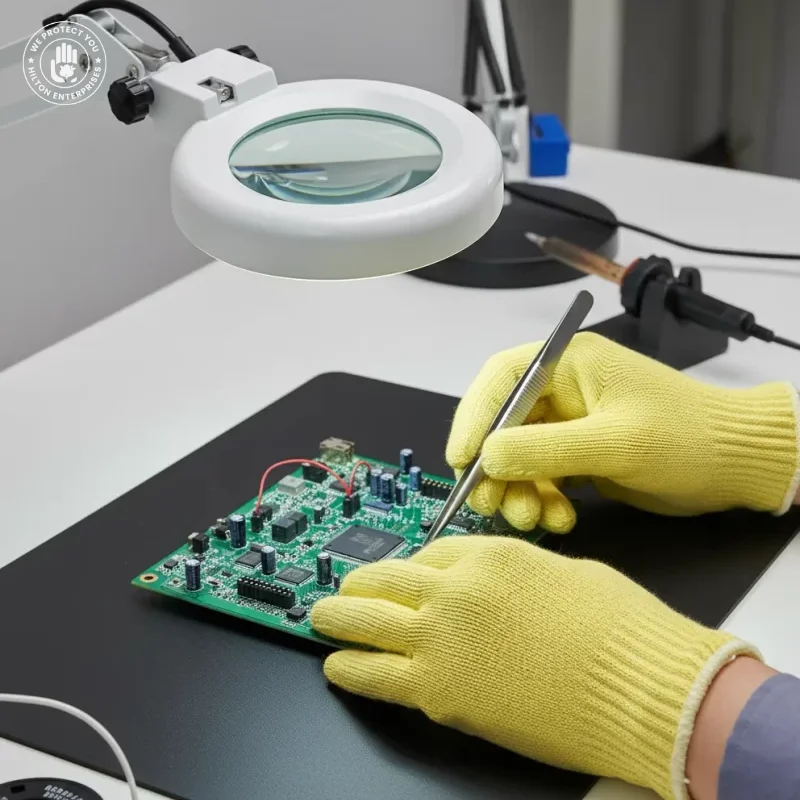 Seamless Knitted Gloves (Yellow)