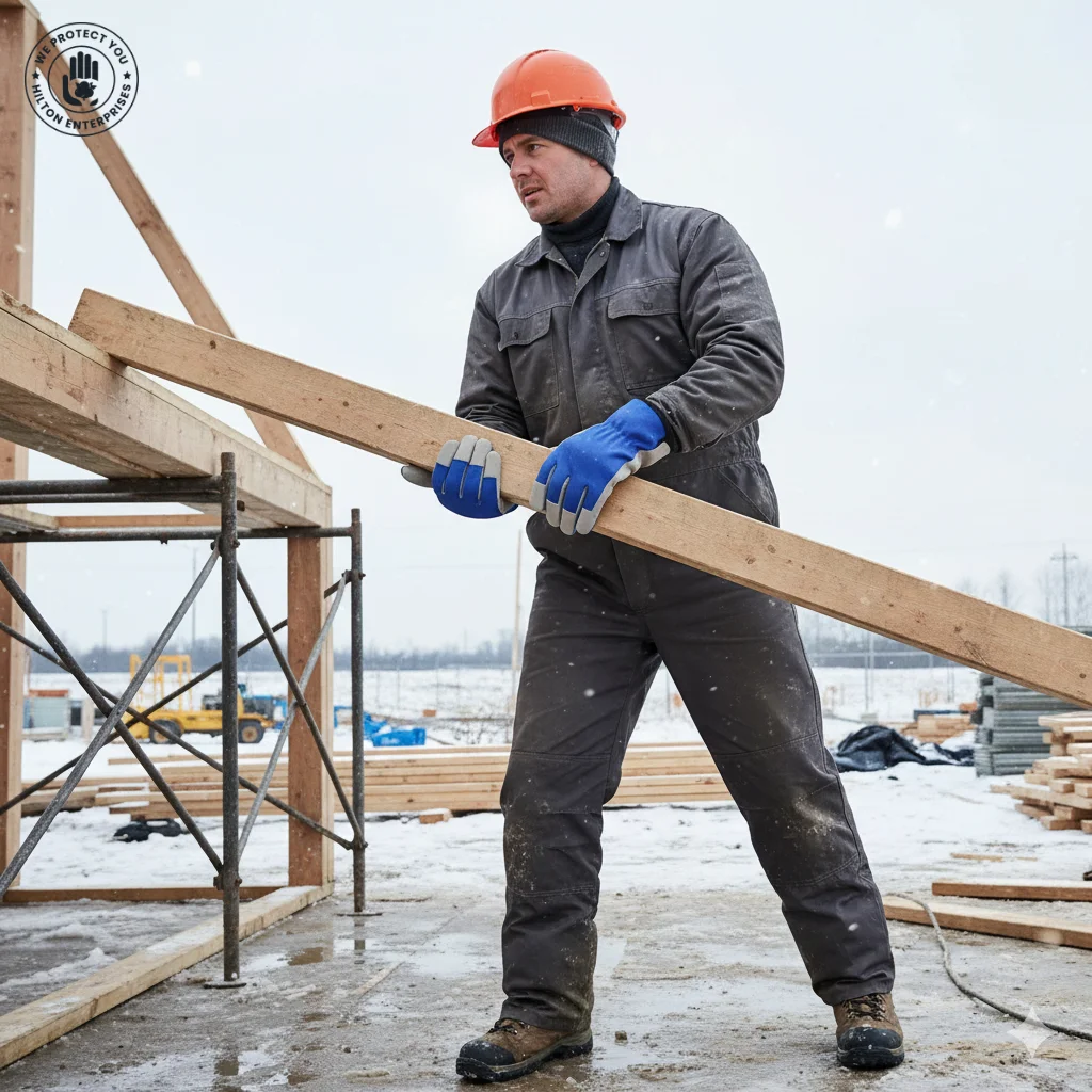 Winter Leather Work Gloves