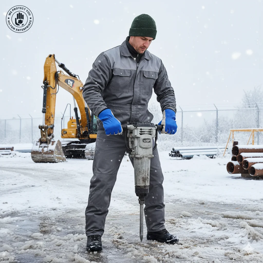 Winter Leather Work Glovse