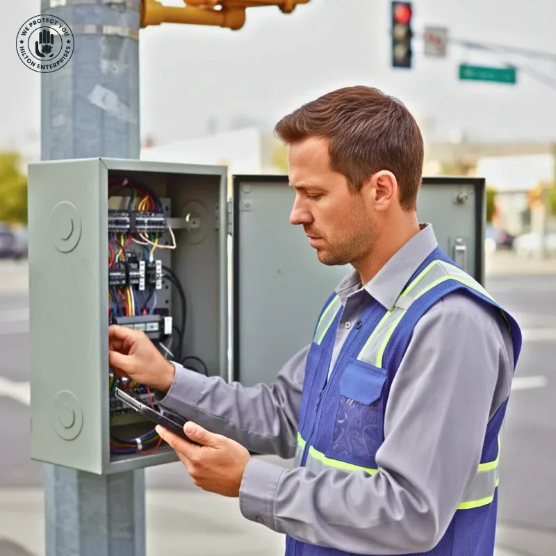 Safety Vest with Pockets and Zipper (Navy Blue)