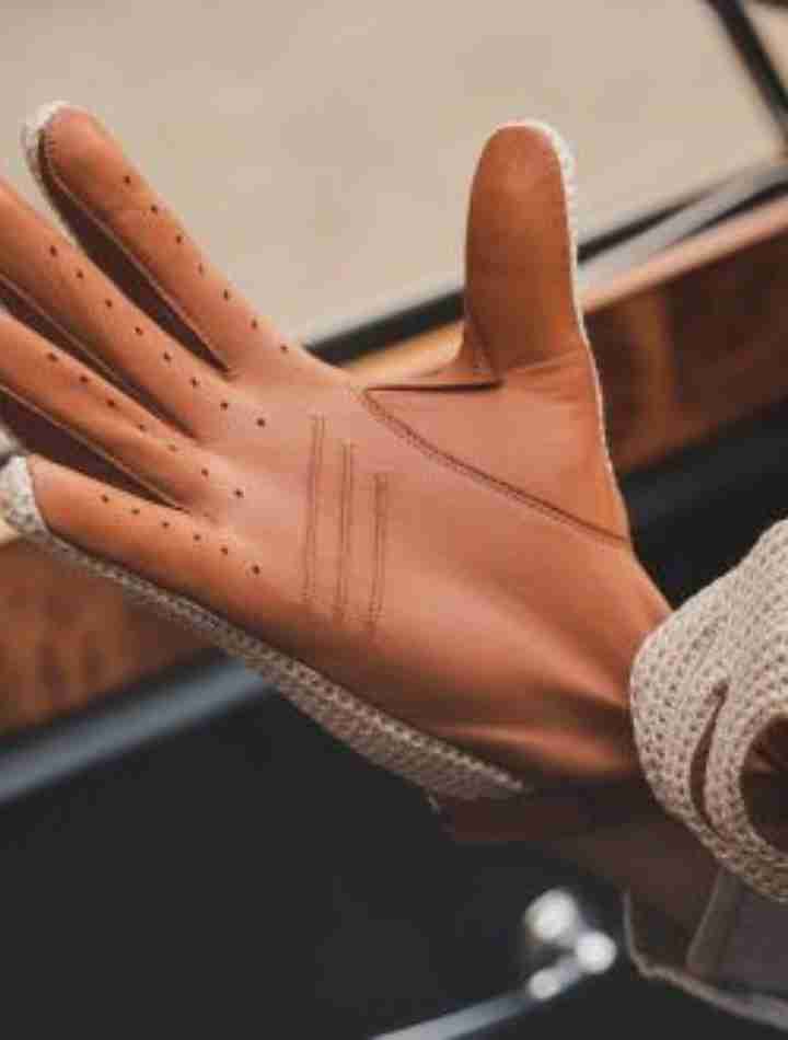 split leather glove