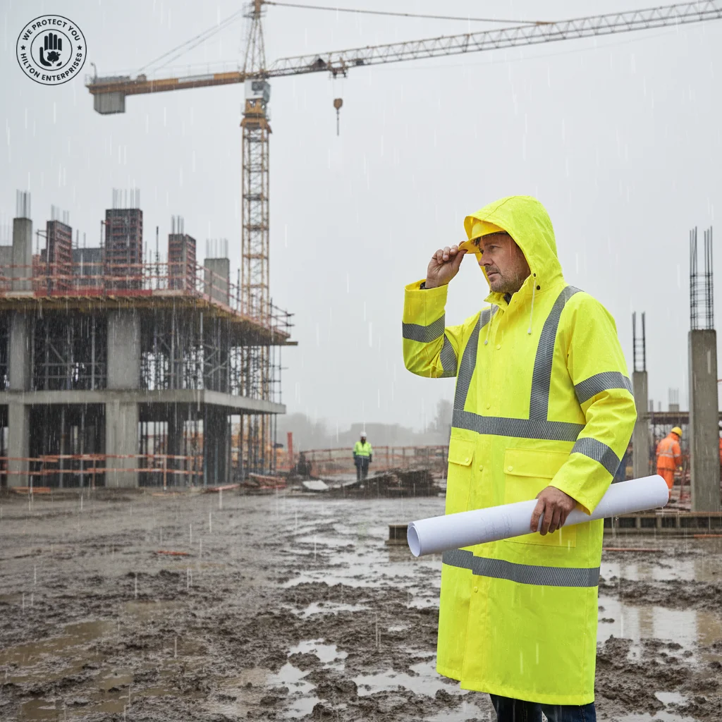 High Visibility Long Raincoat