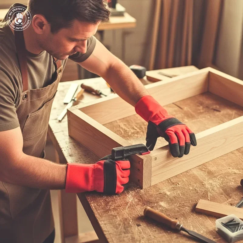 Furniture Hide Grain Leather (Red & Black)