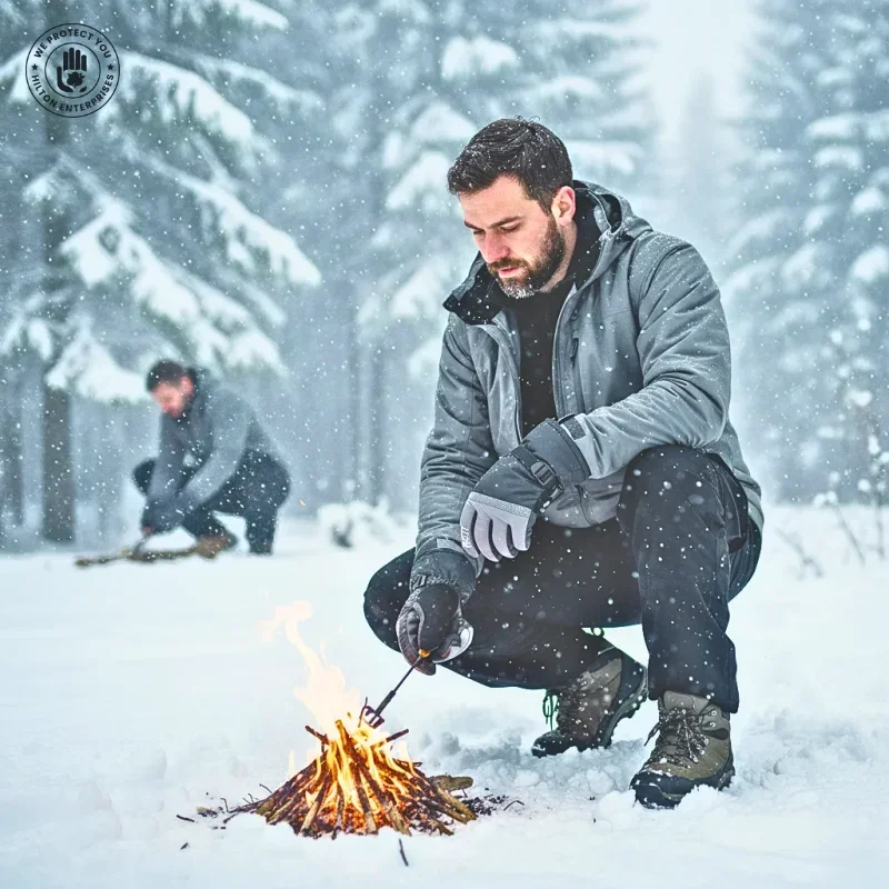 Winter Tactical Gloves (Black & Grey)