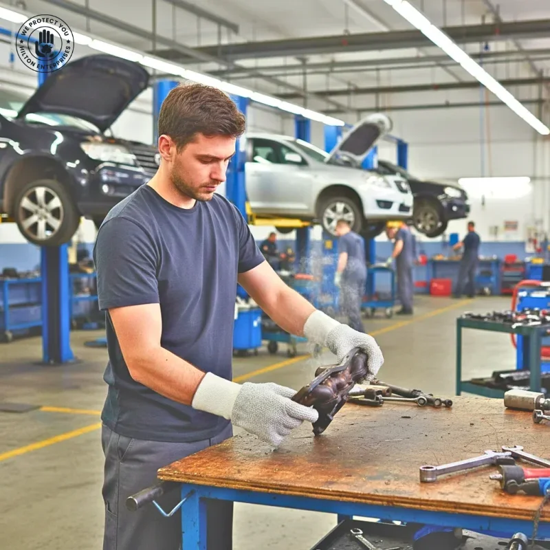 Knitted Terry Gloves (Light Grey)