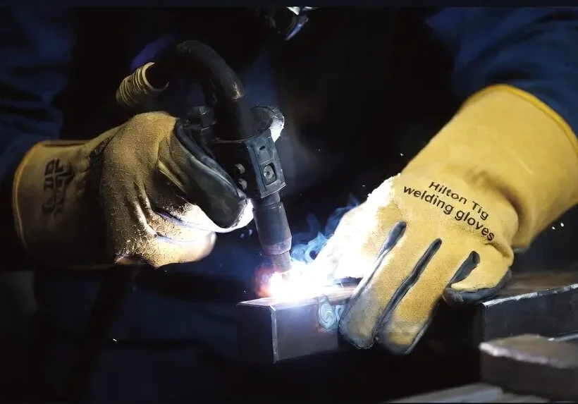 Best TIG welding gloves 2026 – Hilton Precision TIG gloves in action during precision welding