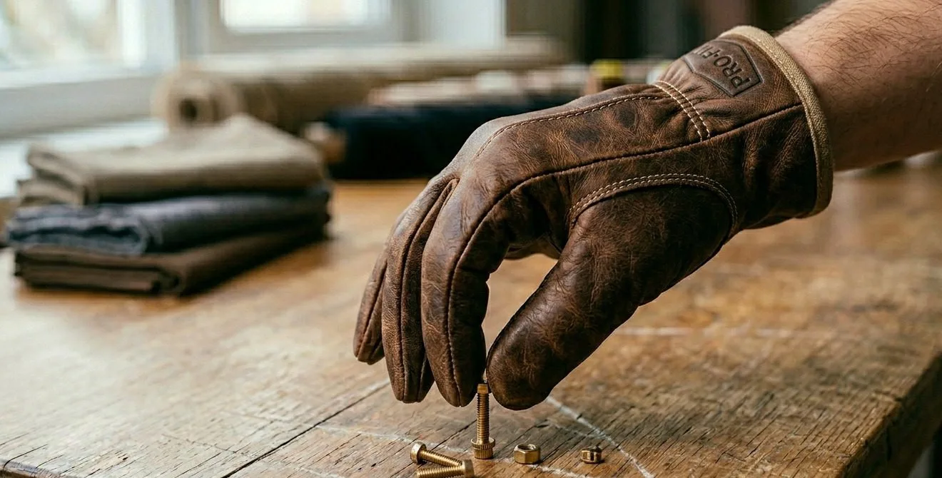 Man measuring hand circumference for glove sizing.